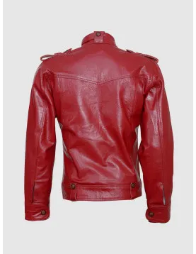 Top-Grade Men's Burgundy Leather Jacket