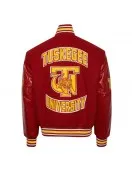 Tuskegee University Red Varsity Jacket - Unisex Wool & Leather