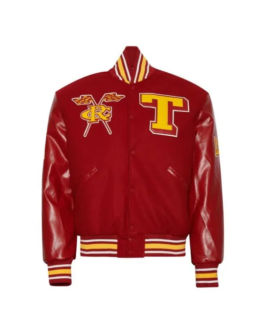 Tuskegee University Red Varsity Jacket - Unisex Wool & Leather