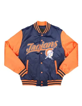 Virginia State Navy and Orange Baseball Jacket