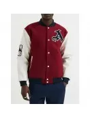 VRCT Arsenal Burgundy White Varsity Wool Leather Jacket VRCT Arsenal Burgundy White Varsity Wool Leather Jacket