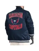 Washington Capitals Adaptive Bold Logo Varsity Satin Jacket