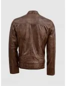 Waxed Brown Leather Jacket