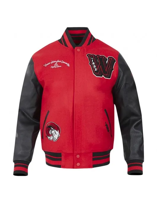 Winston-Salem State Rams HBCU Red and Black Varsity Jacket