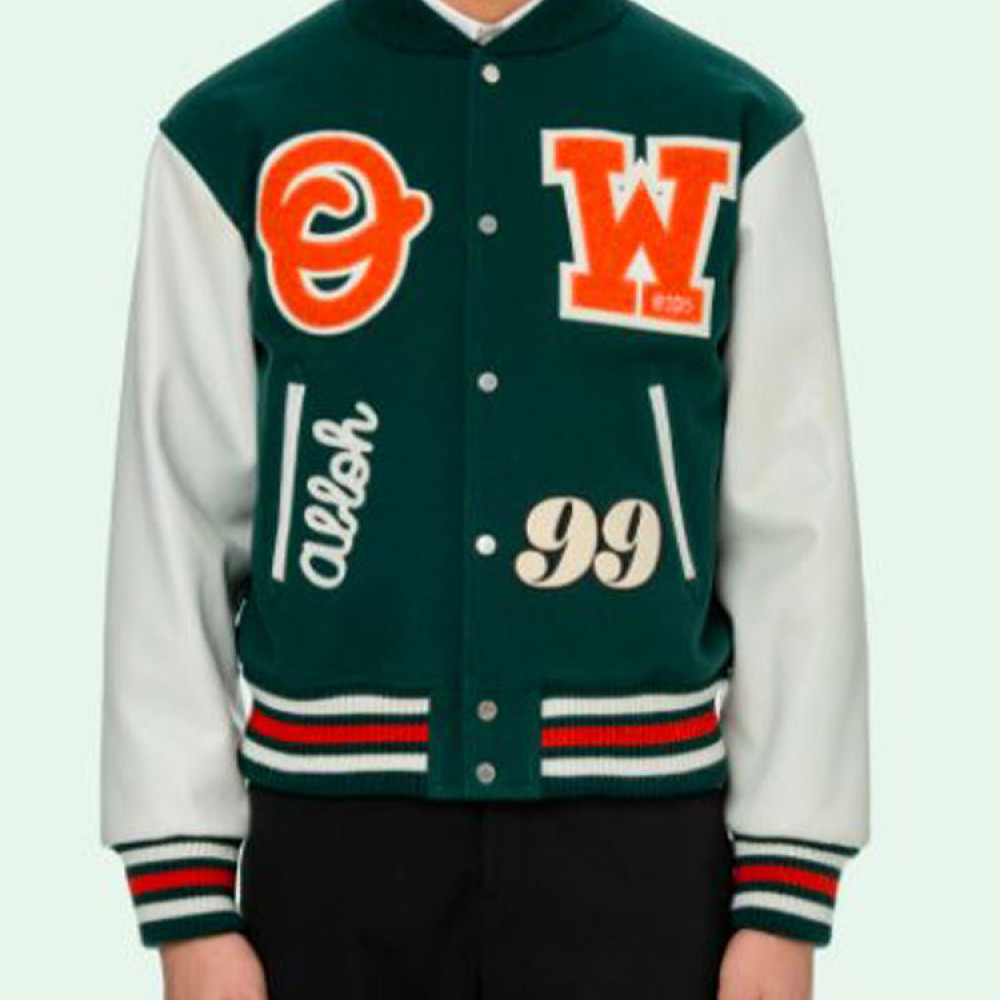 Norf Varsity Jacket (Green, White) – Norf District