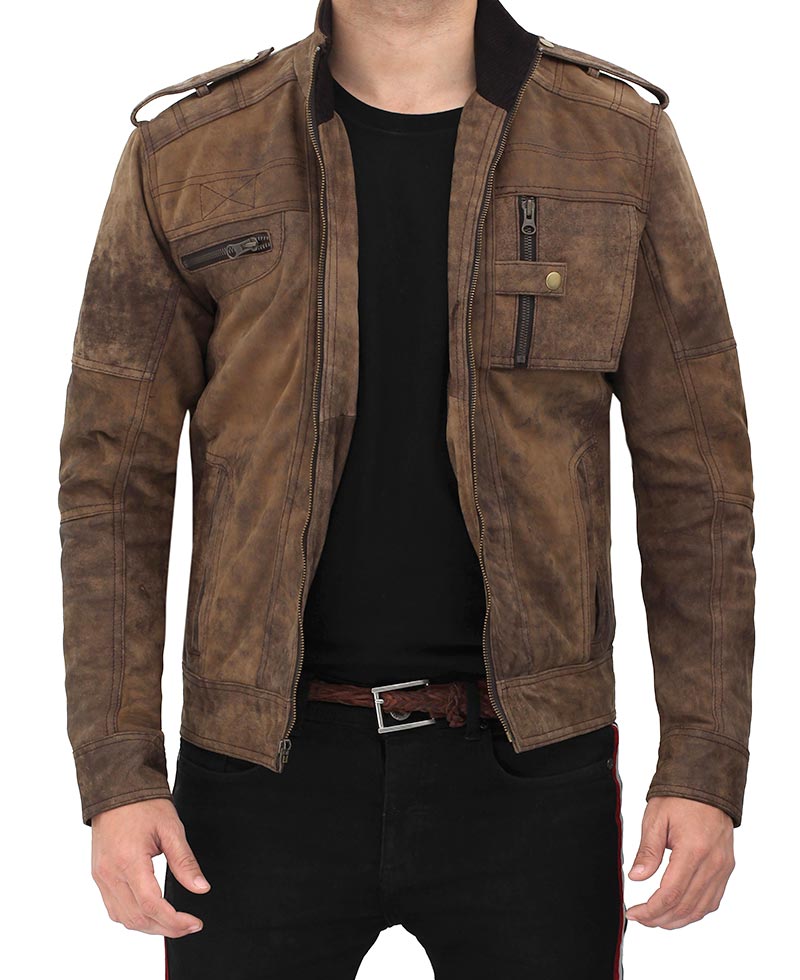 Tavares Distressed Cafe Racer Brown 