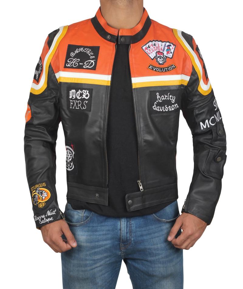 harley davidson jacket orange